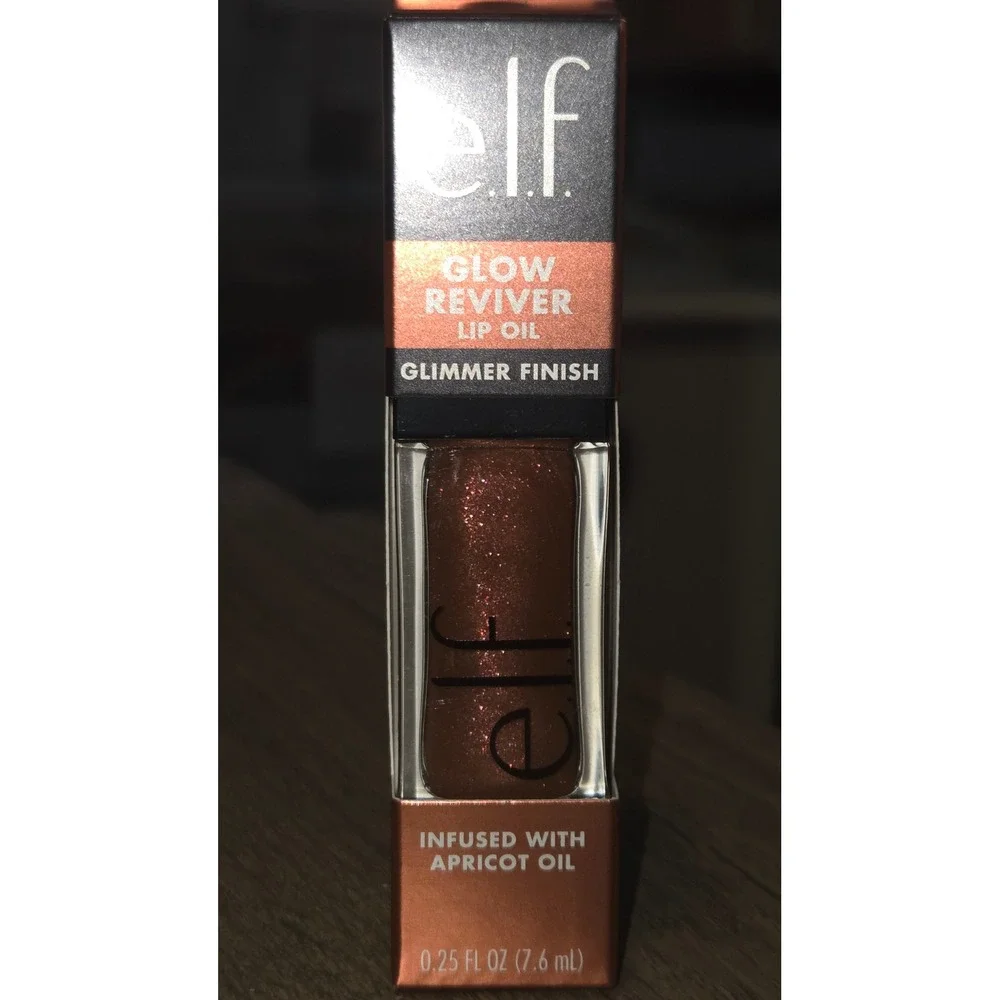 ELF Glow Reviver Lip Oil Chocoluxe Glimmer Finish 83052 Brown Shimmer New
